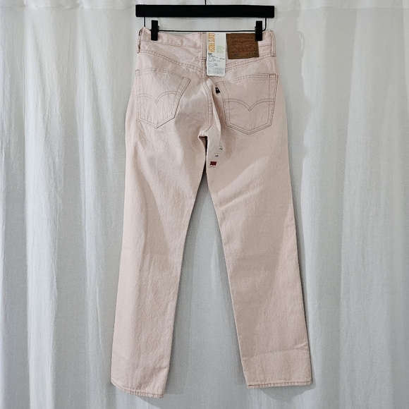 Levi's Fresh Pink 501 Original Straight Legs Jean's Women's Size 27X28 - Picture 2 of 7